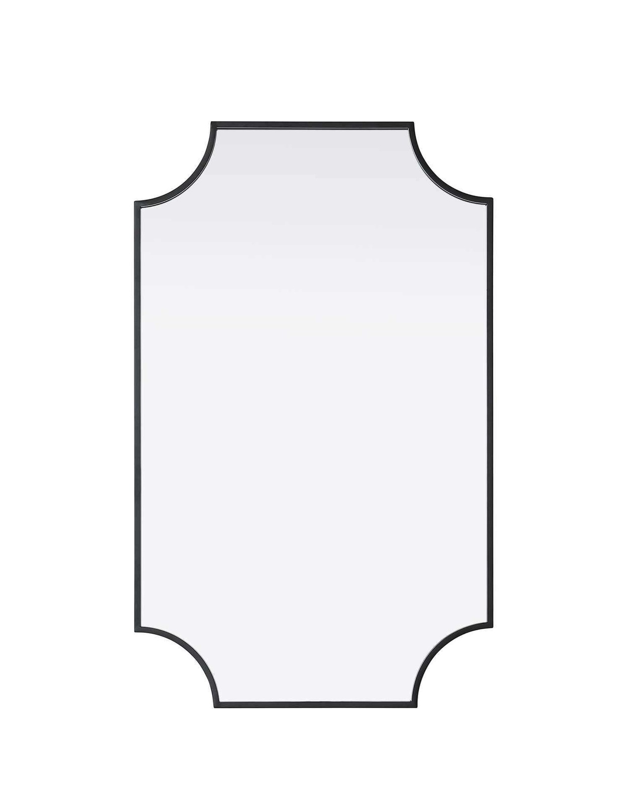 Elegant Lighting MR3D2236 Everleigh 22&Prime;W x 36&Prime;H Rectangular Flat – Black