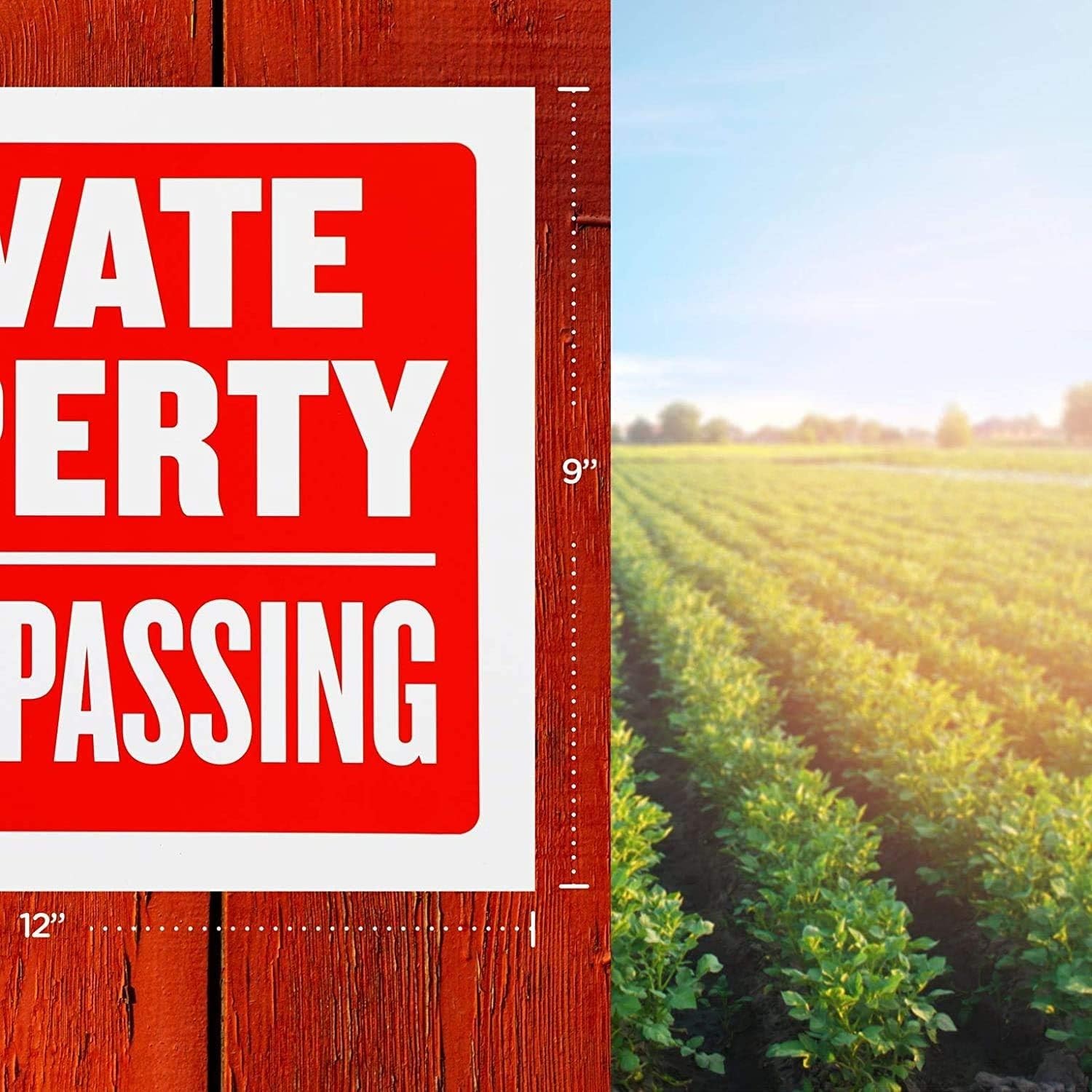 8 Pack Private Property No Trespassing Sign 9 x 12&Prime; Weatherproof Water Resistant