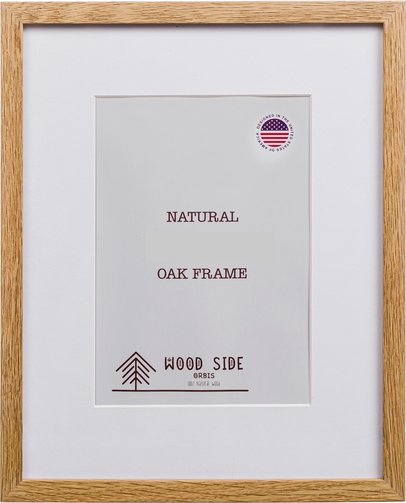 Oak Wood Picture Frames – Natural Solid Wood Glass Photo Frames Wall Tabletop