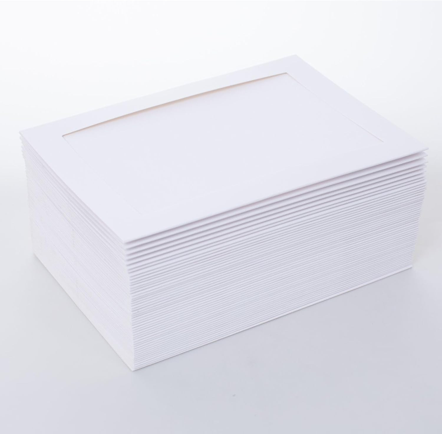 50 Count Photo Frame Cards with Envelopes 4X6 Paper Picture Frame Notecards Phot