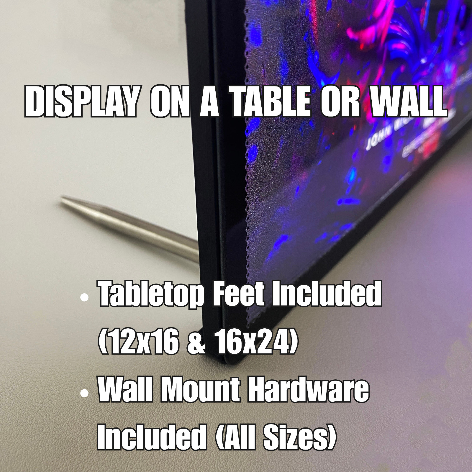 LED Backlit Window View Wall Art Lighted Frame – view of pool