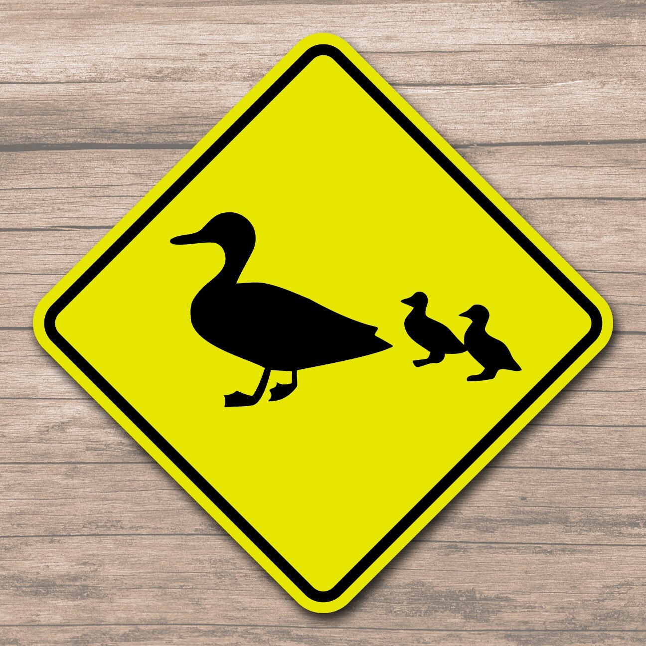 Duck Crossing 16&Prime; Diag Aluminum Sign – Home Garage Farm Highway Decor