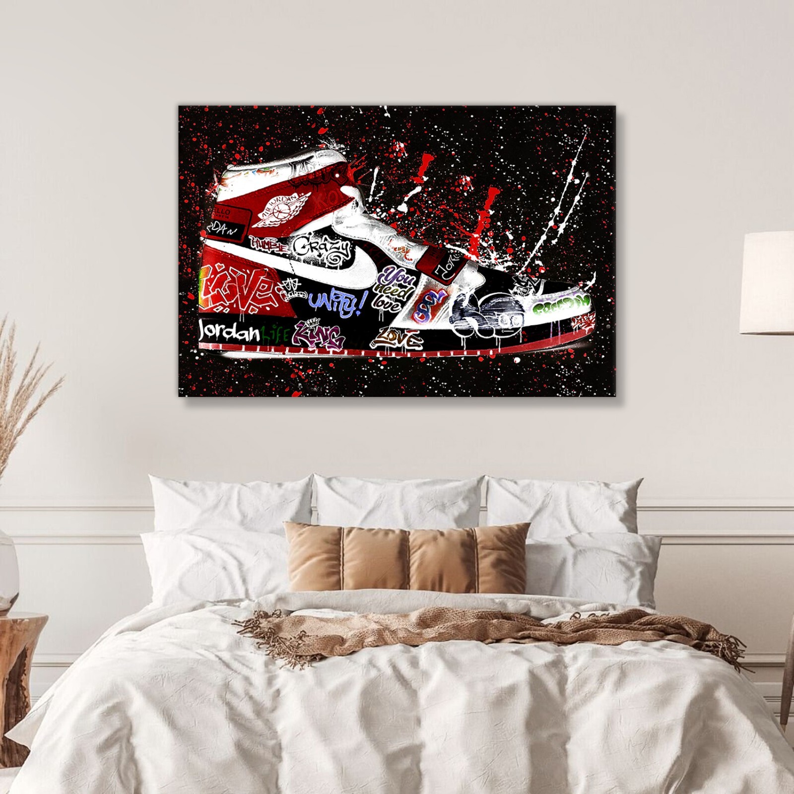 Jordan Shoe Hype Sneaker Canvas Wall Art Abstract Poster Ready to Hang Gift