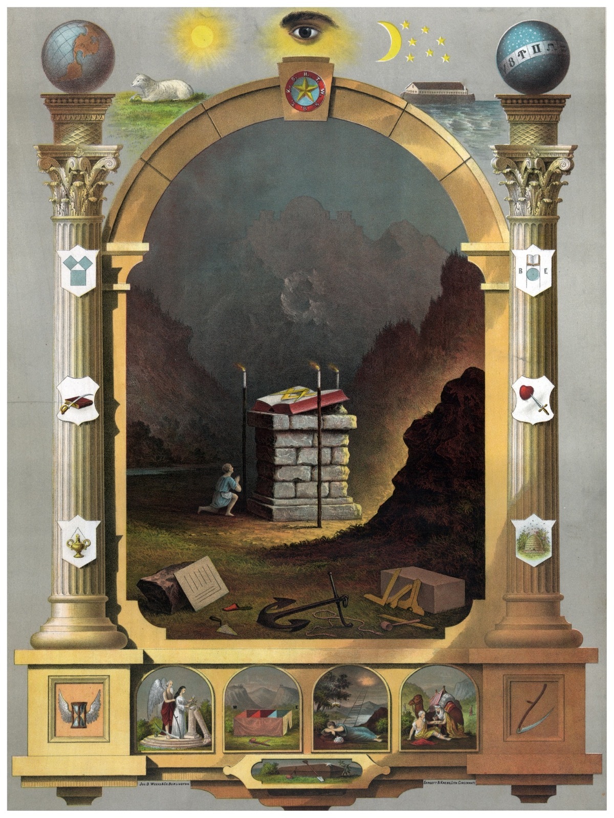 Decorative Poster.Interior wall art design.Decor Art.Masonic Lodge.4169
