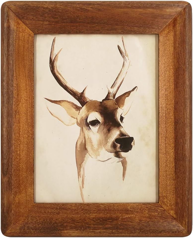 6×8 Wood Picture Frames, Rustic Photo Frame with Real Glass Front,Wall Hanging