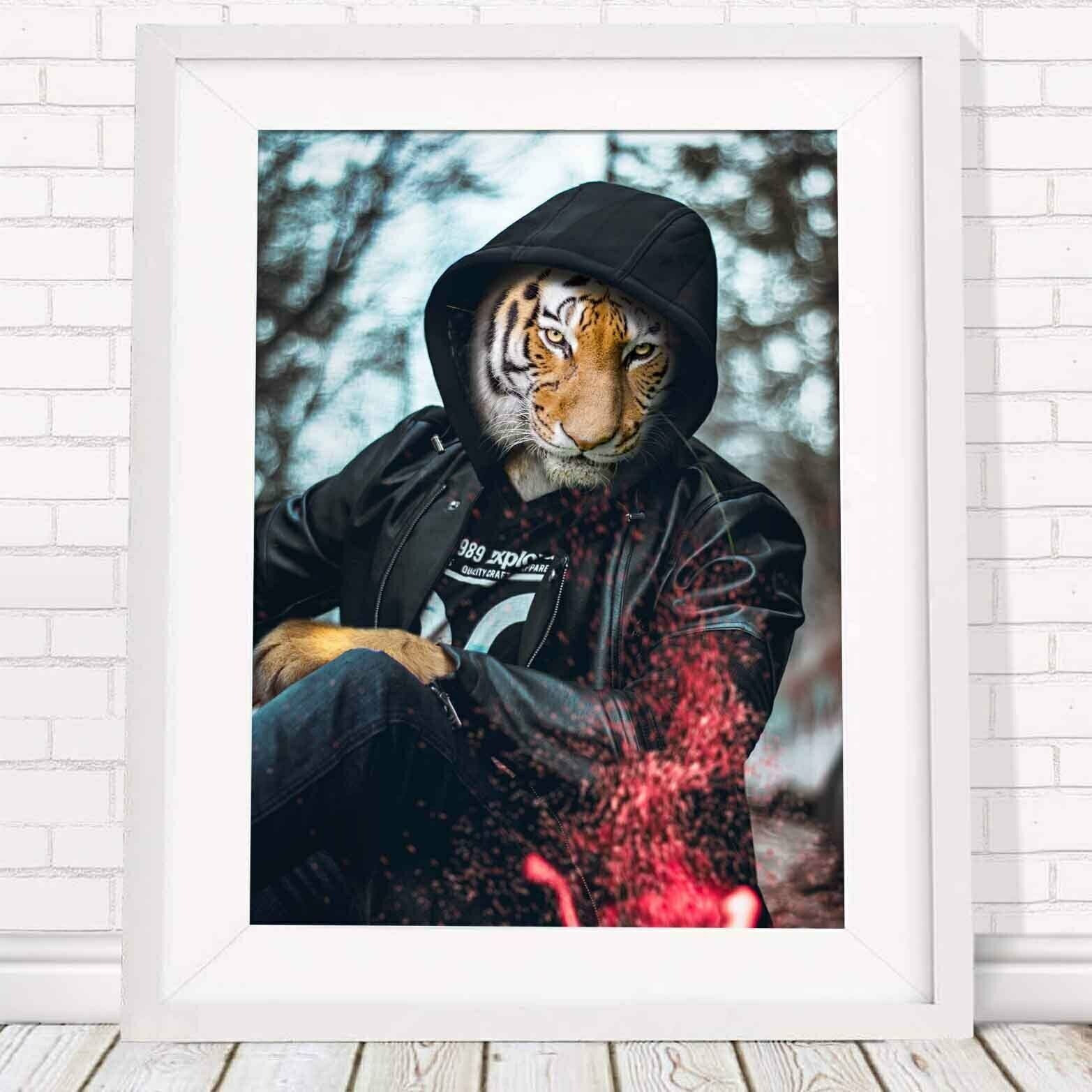 501076 Tiger – Urban Jungle Street Wear Animal 16×12 WALL PRINT POSTER