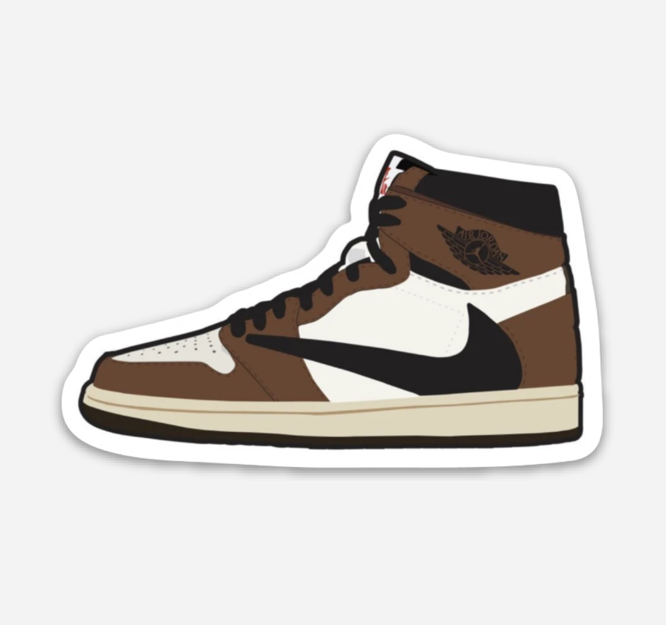 3&Prime; Jordan 1 Sticker Sneakers Nike Decal Matte Finish Chicago Bred Mocha Royal