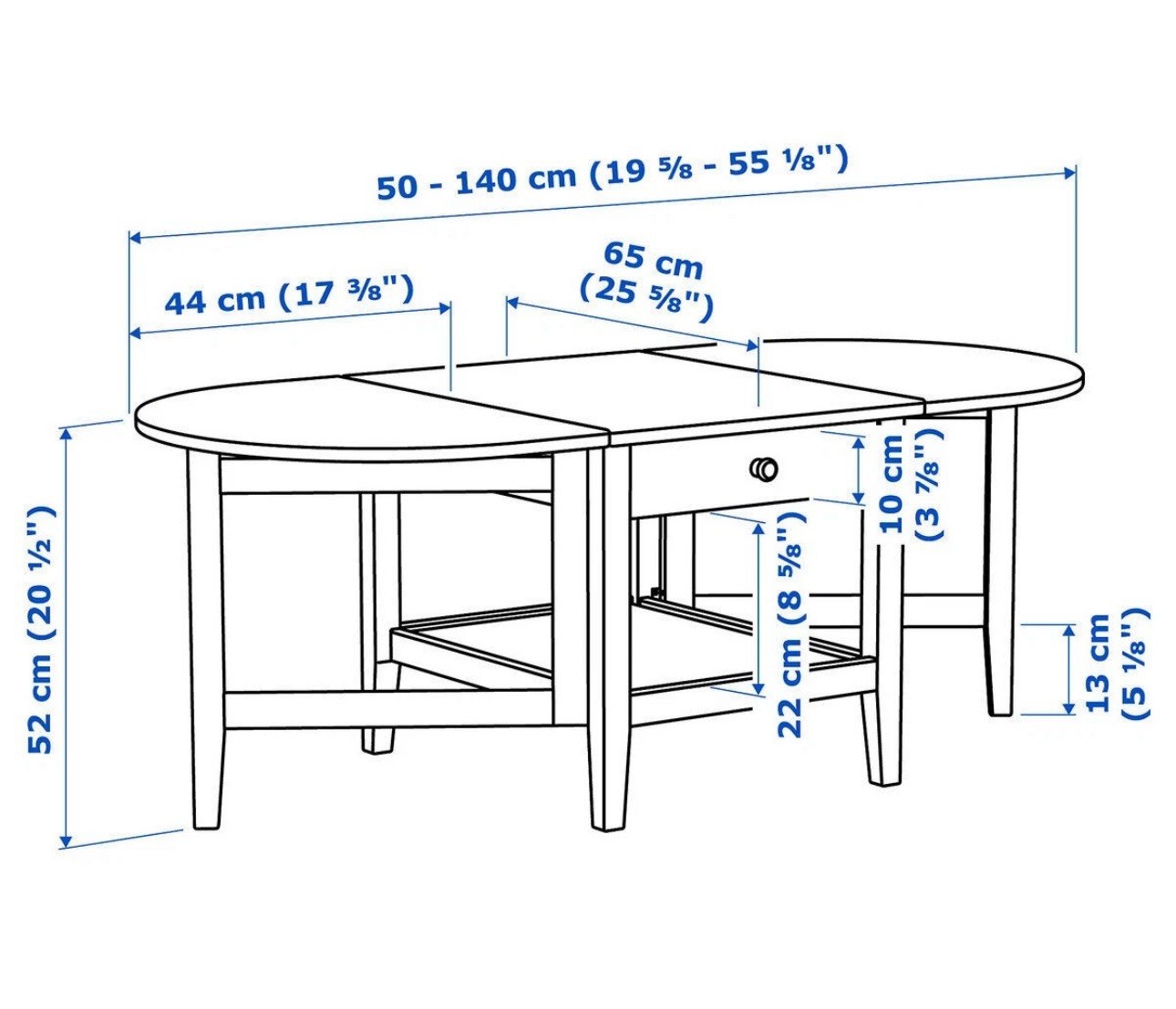 IKEA ARKELSTORP coffee table 65x140x 52xcm black In Hand ! 303•541.27
