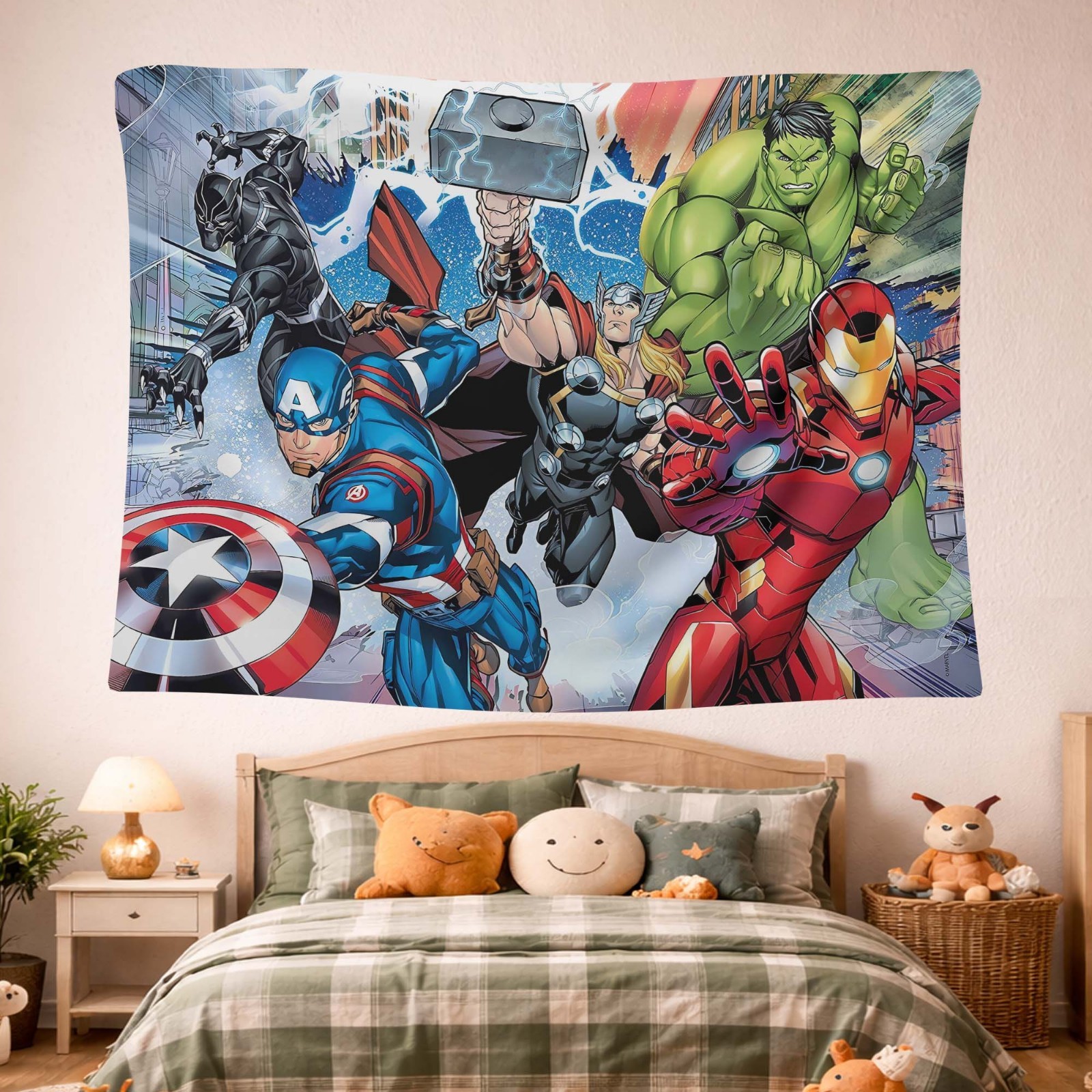 Comic Superhero Art, Spiderman Action Art, Iron Man Hulk Thor Captain America
