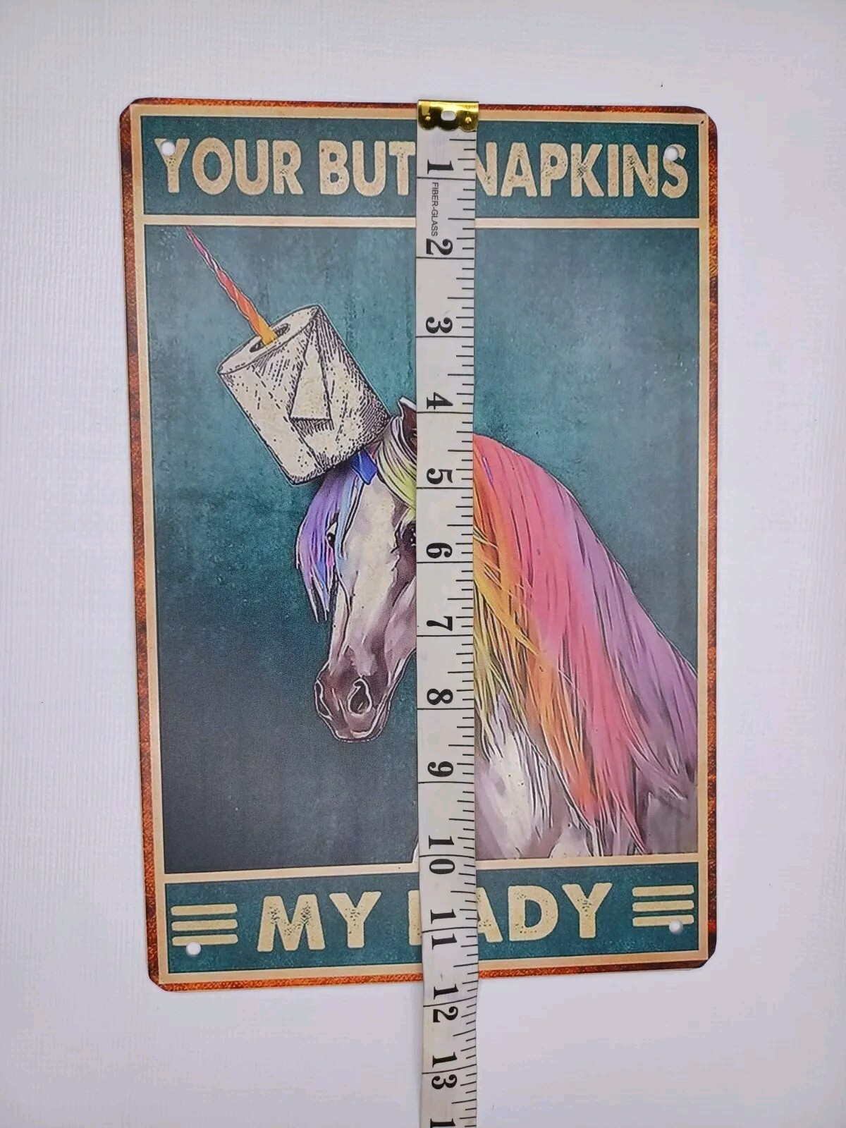 Your Butt Napkins My Lady Unicorn Toilet Paper Metal Bathroom Sign