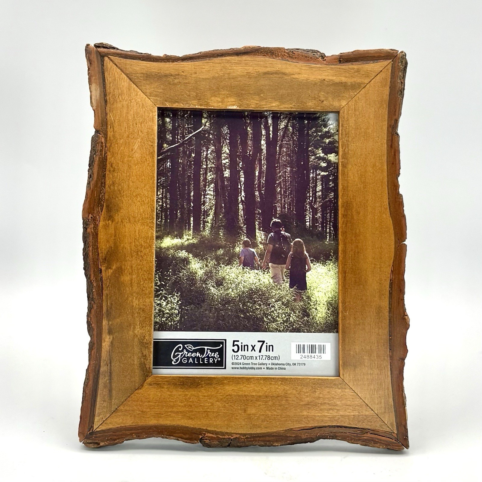5×7 Live Edge Picture Frame, Rustic Wood Photo Frames Farmhouse Decor for Tablet