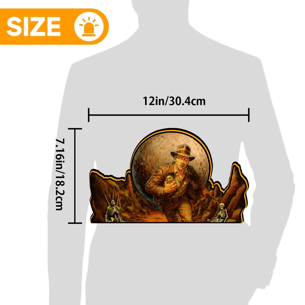 Indiana Jones 3D Printed Lightbox Led Pinball Topper IJ Toppers Arcade Decor