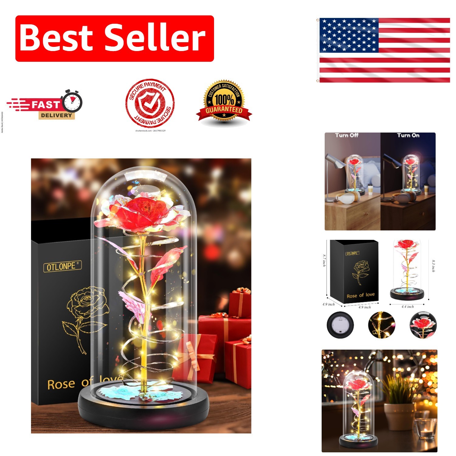Everlasting Light-Up Glass Rose – The Ultimate Gift for Her on Special Days