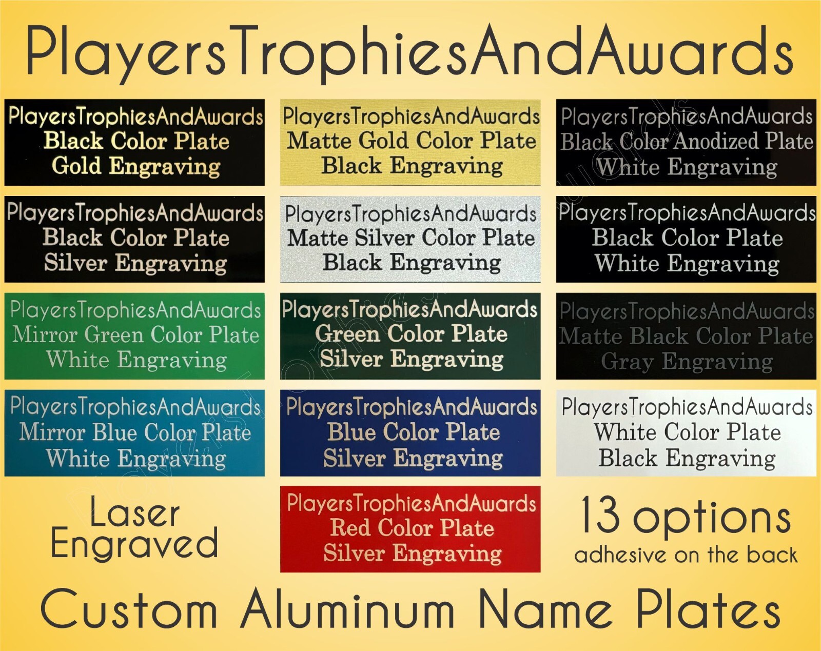 Engraved Name plate ALUMINUM Custom laser Engraving CHOICE of size proof inc PTA