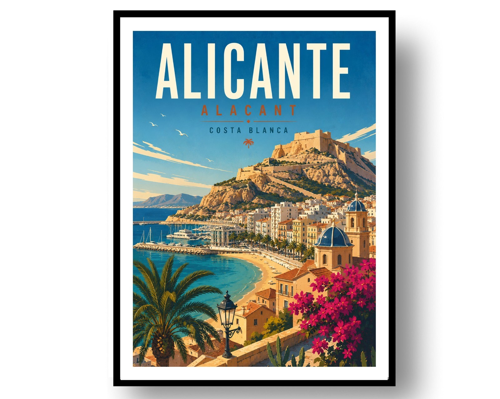 Alicante Travel Poster Print, Wall Decor