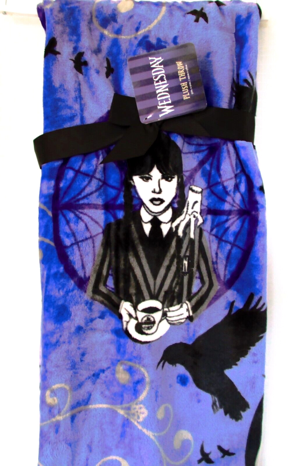 Wednesday Addams Plush Throw Blanket 50 X 70 in NWT
