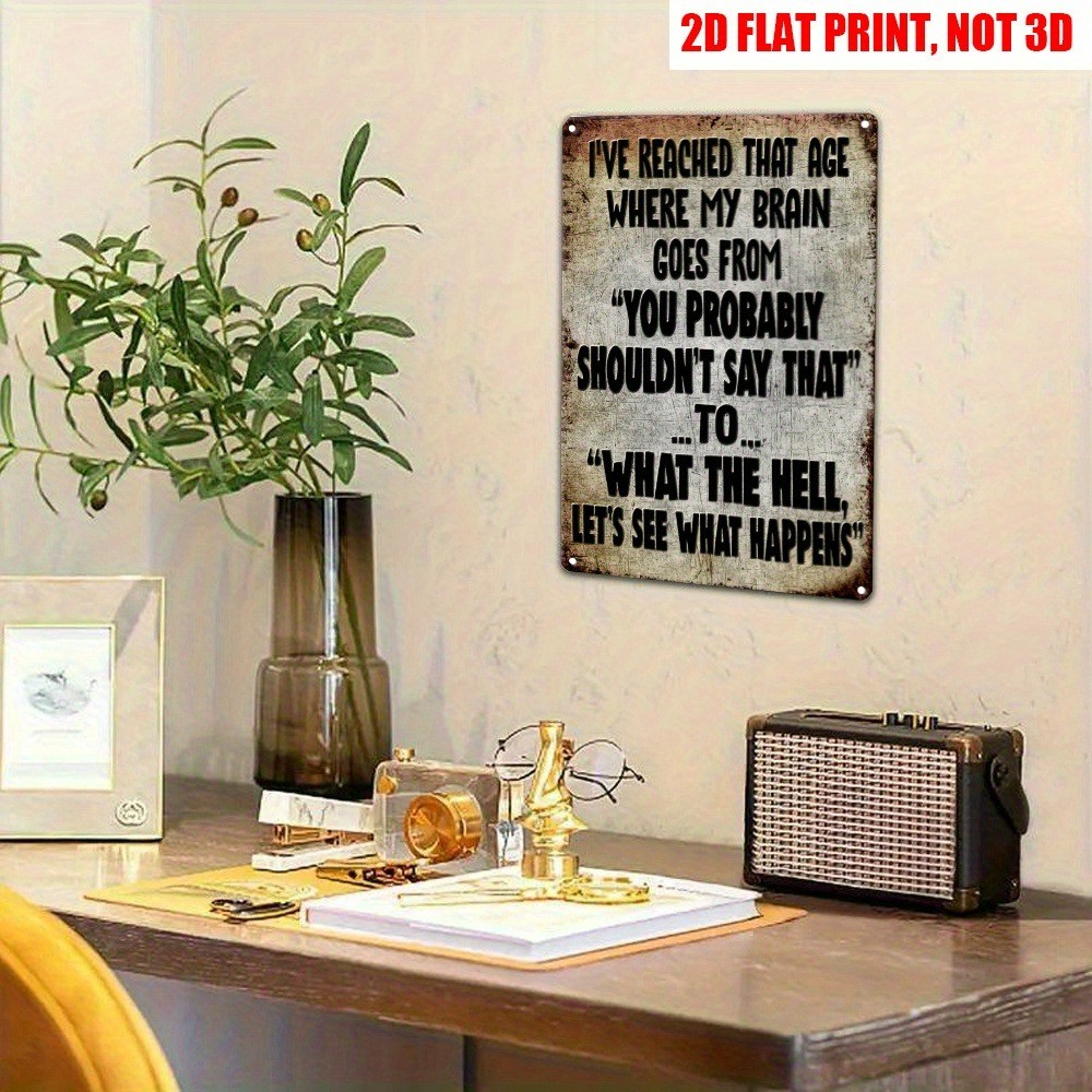 Retro Humor Metal Signs I&rsquo;VE REACHED THAT AGE Tin Sign Inspired Sarcasm Wall Art