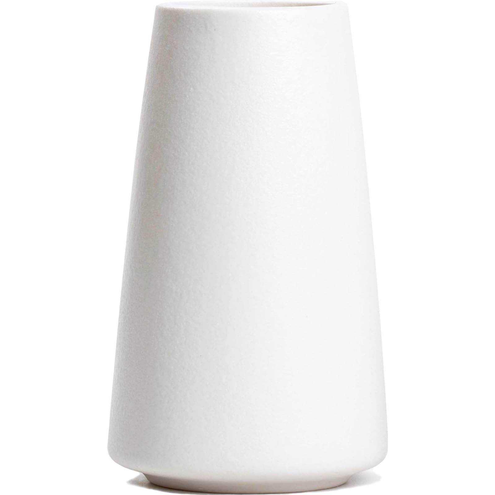 Bright White Vase – White Ceramic Vase, 6â€œ White Flower Vase, Not Off White,