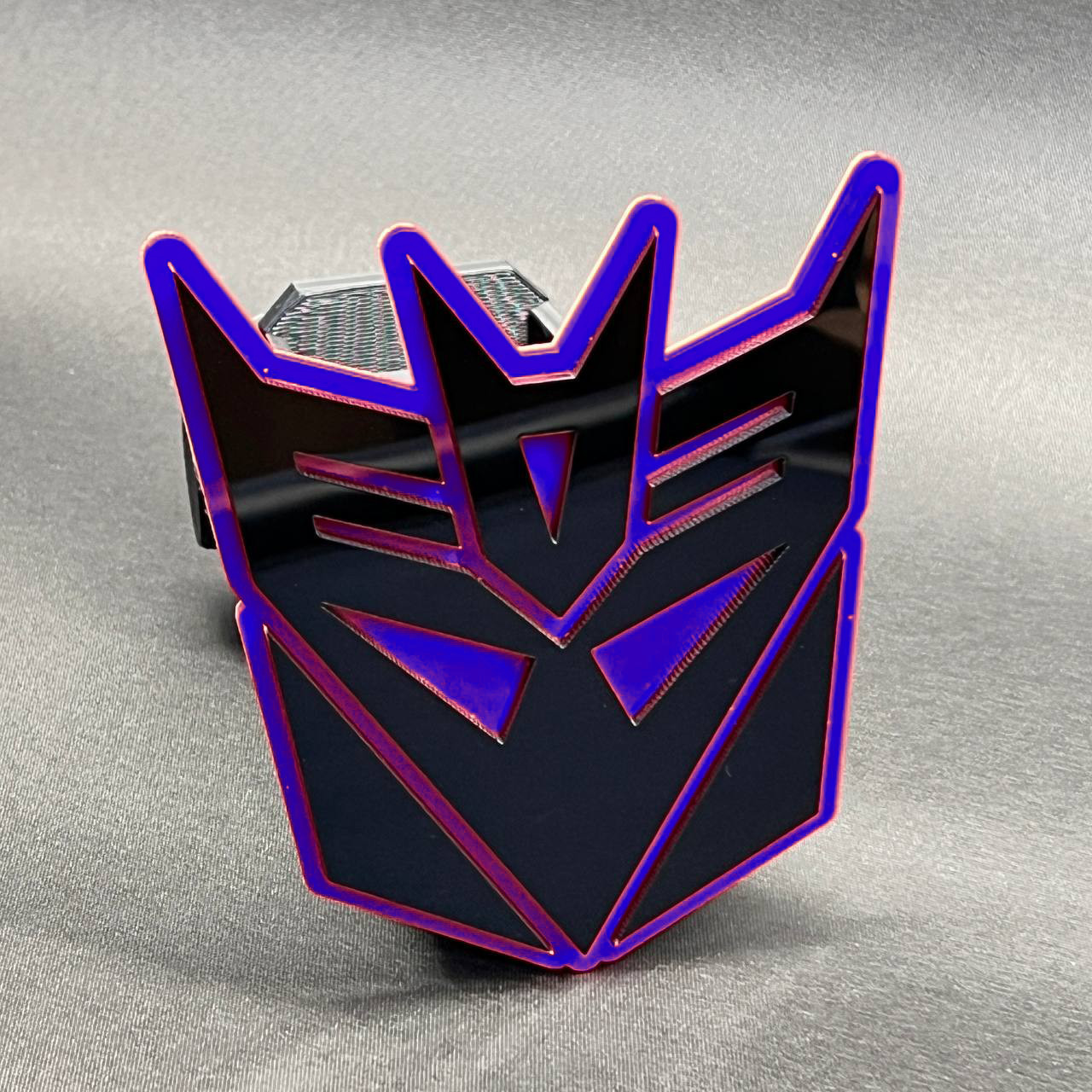 Decepticon Hitch Cover  Hitch Car Badge 3D Exterior Car Emblem Black  Blue 1x