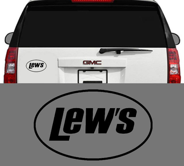 Lew&rsquo;s Fishing Reels & Rods Outdoor Sports Vinyl Decal Sticker Black
