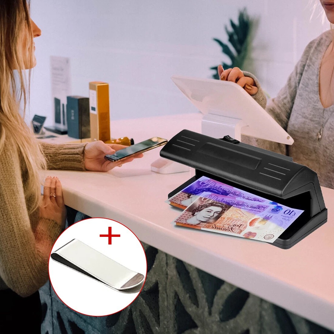 Counterfeit Uv Fake Black Light Money Note Detector Bank Checker Forged Tester