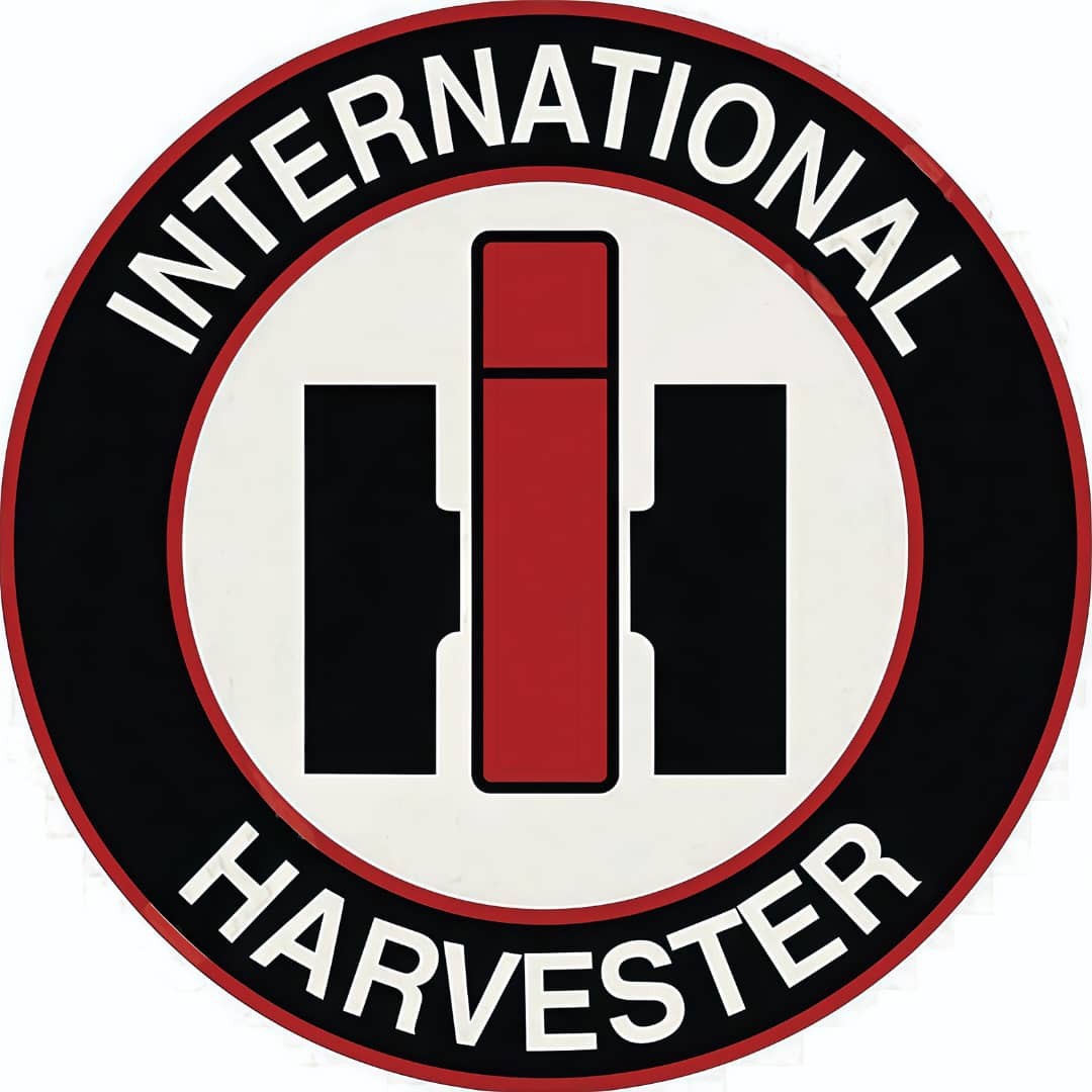IH International Harvester Farm Equipment Red White Black 12in Round Metal Sign