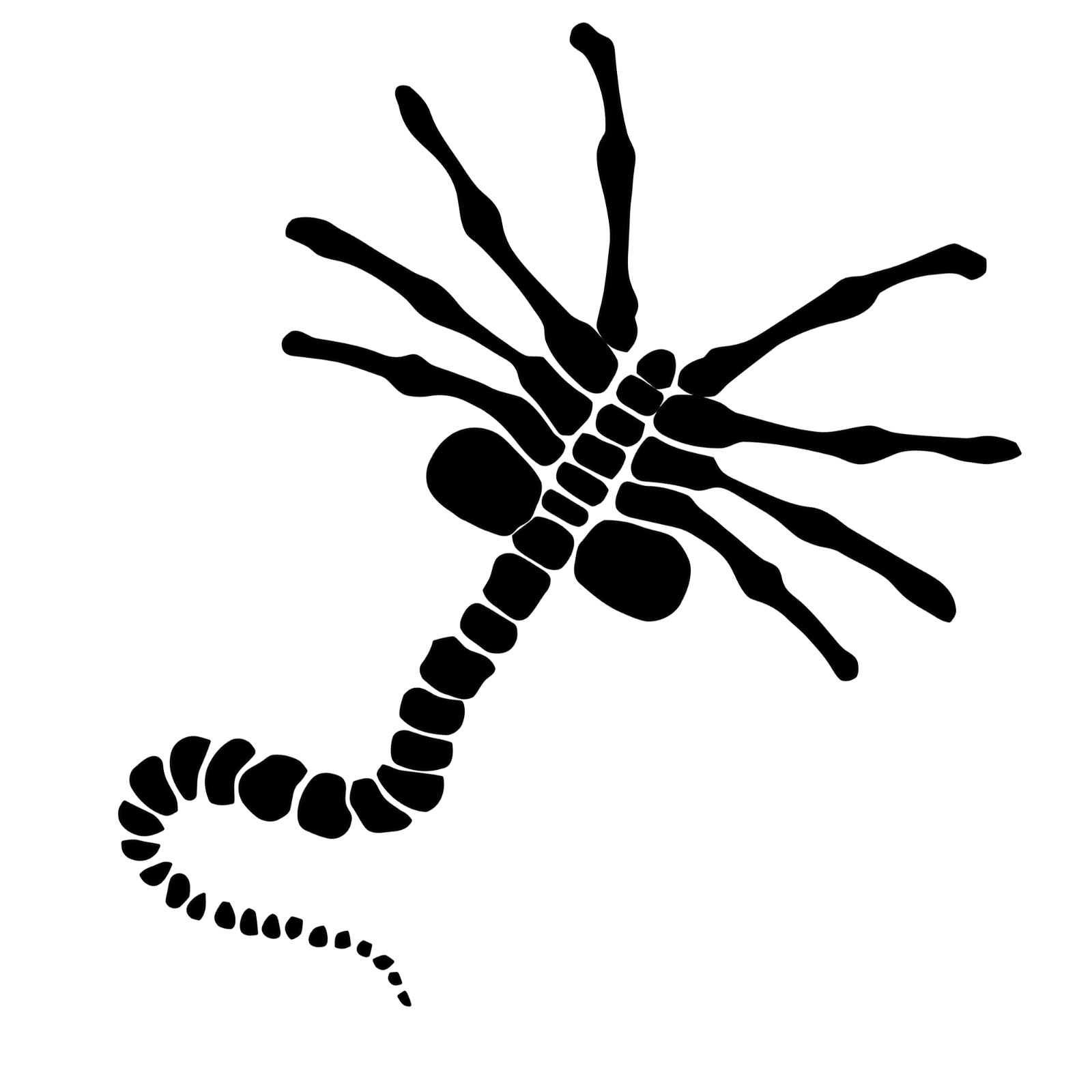 6&Prime; Alien Face Hugger Horror Movie Vinyl Decal Sticker