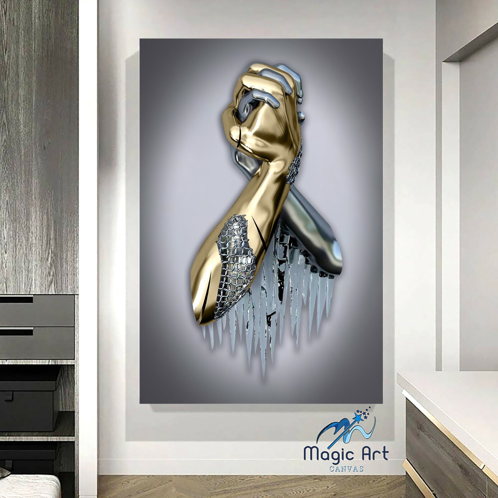 3D Effect Art Home Decor, Canvas Prints, Romantic Couple Wall Art, Love Artwork