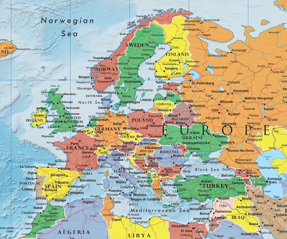 36×48 Swiftmaps World Premier Wall Map w/ Flags – Large Mural Poster – NEW!