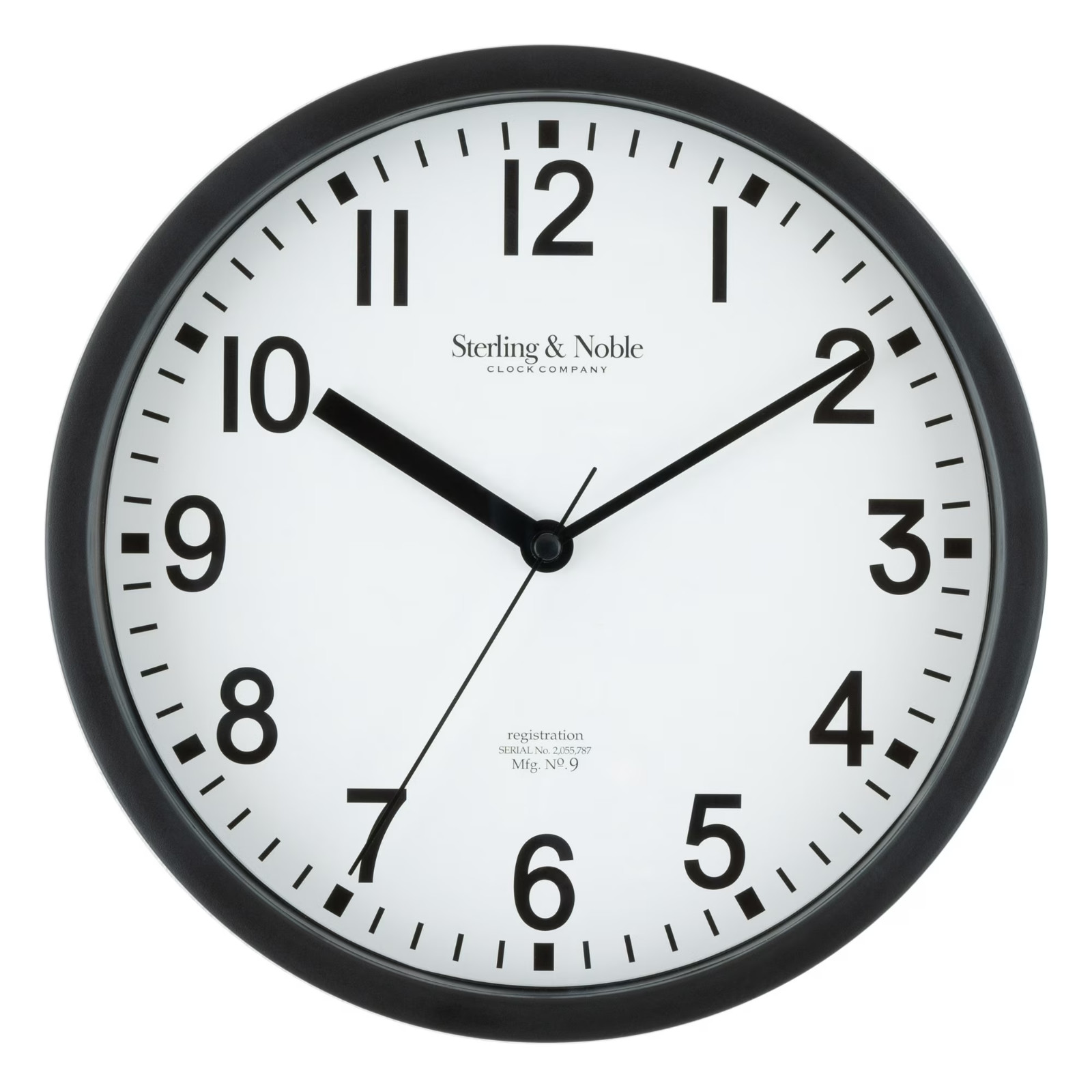 Mainstays Basic Indoor 8.78&Prime; Black Analog Round Modern Wall Clock
