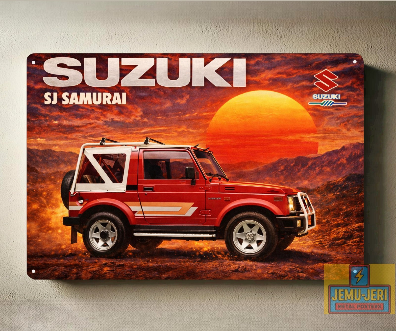Suzuki Sj Samurai Offroad Truck – Car Metal Poster – Sign – Size:20x30cm