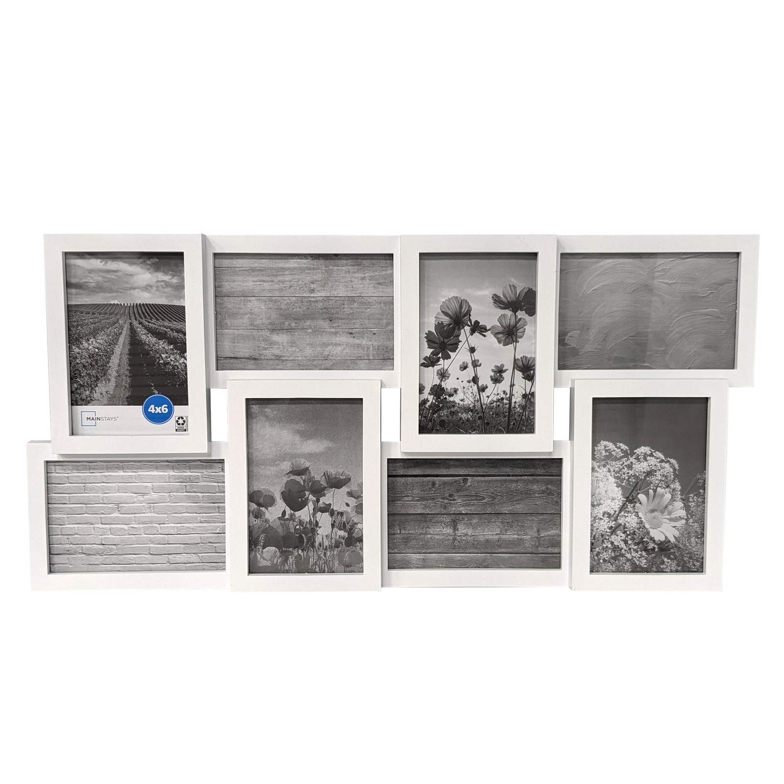 4×6 Picture Frame – White Gallery 8 Photo Linear Program Wall Photo Frame