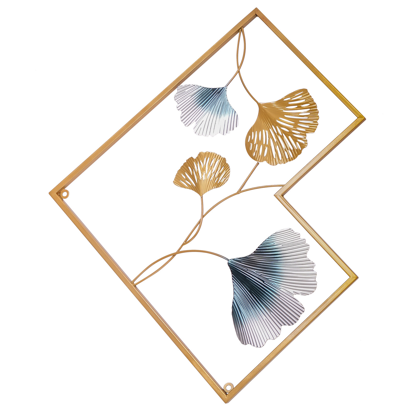 Gold Set of 3 Ginkgo Wall Art Hanging Sculpture Home Art Decor 164*2*70.5cm NEW