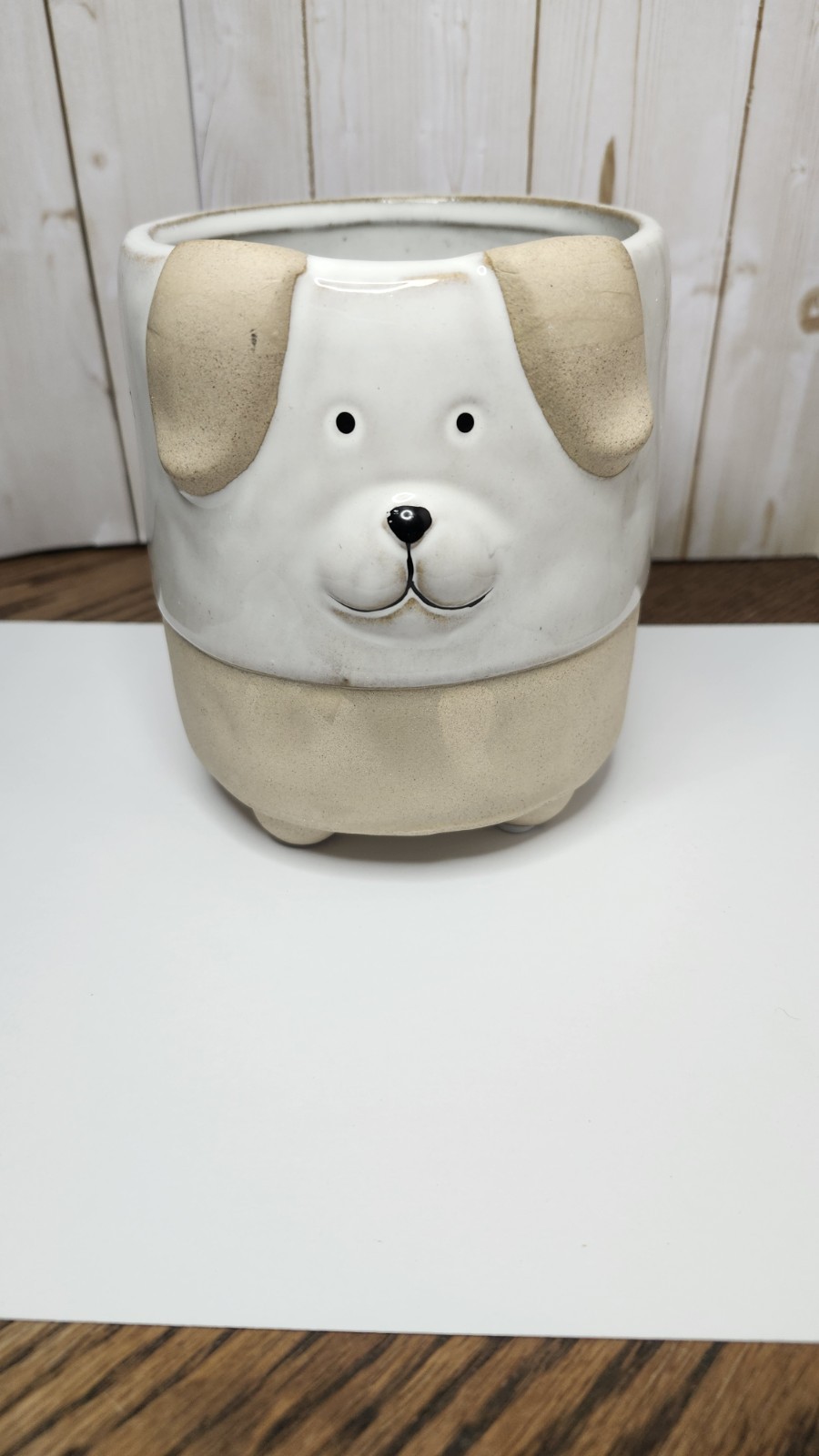 DOG Face Plant / Succulent footed Pot HANDCRAFTED ART 5 x 4 inches
