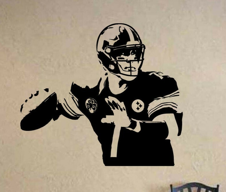 Ben Roethlisberger Pittsburgh Steelers Football Vinyl Sticker Wall Decal