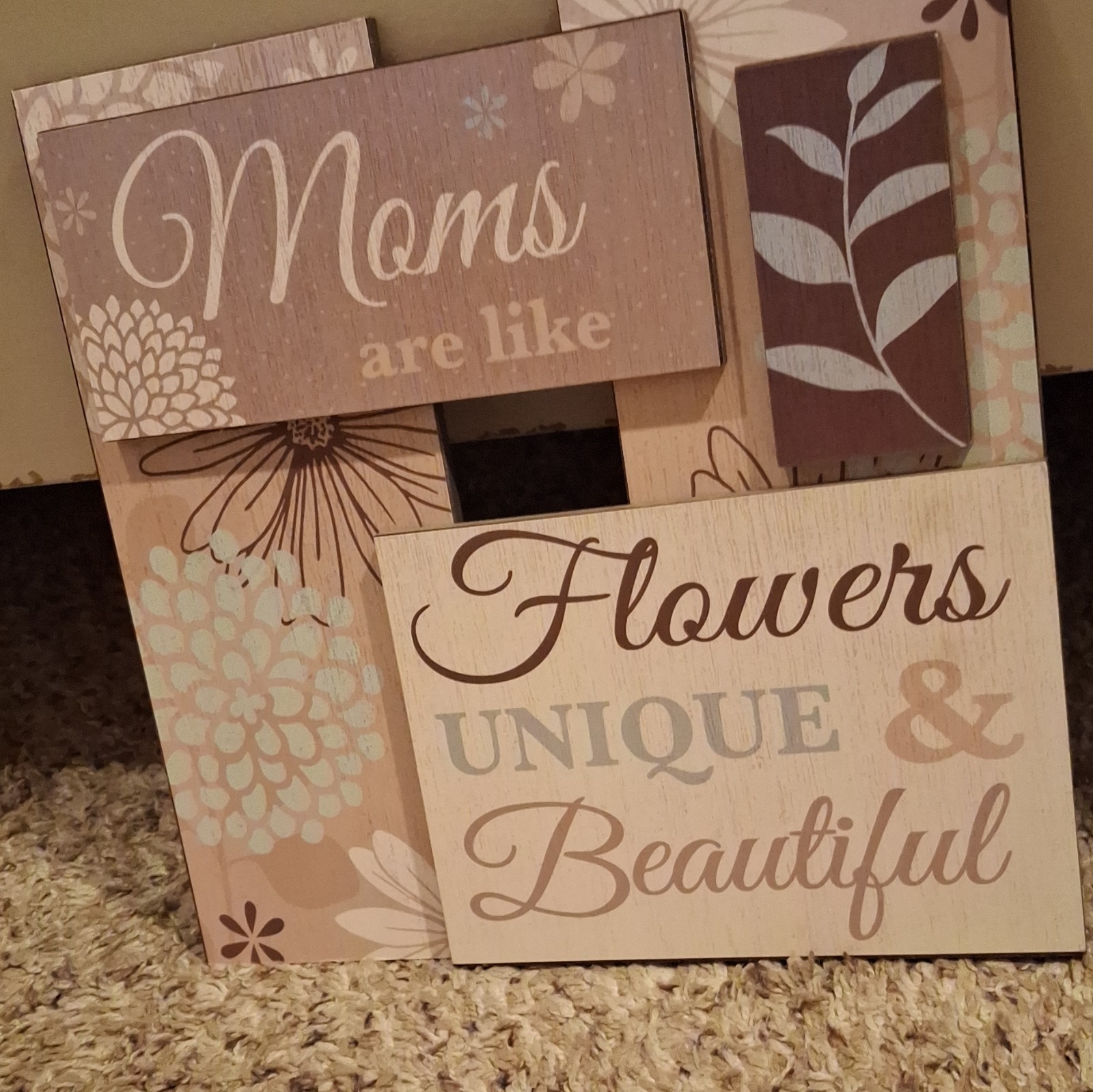 Moms Are Like Flowers Unique & Beautiful Wooden Decorative Quote Sign Plaque