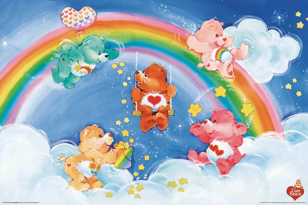 Poster Studio B – Care Bears Rainbow Cloud Cartoon Classic 24×36&Prime; NEW N241469