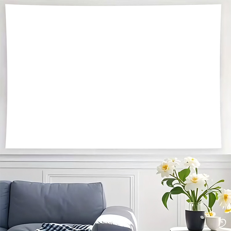 2D Flat, 1pc Floral & Music Scene Wall Tapestry – Polyester Fabric Wall Decor wi