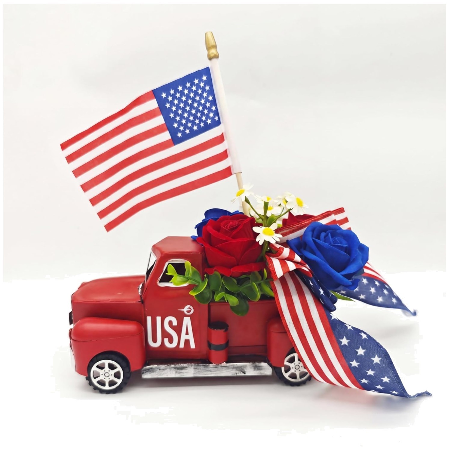 Vintage Farmhouse Pickup Truck Table Centerpiece
