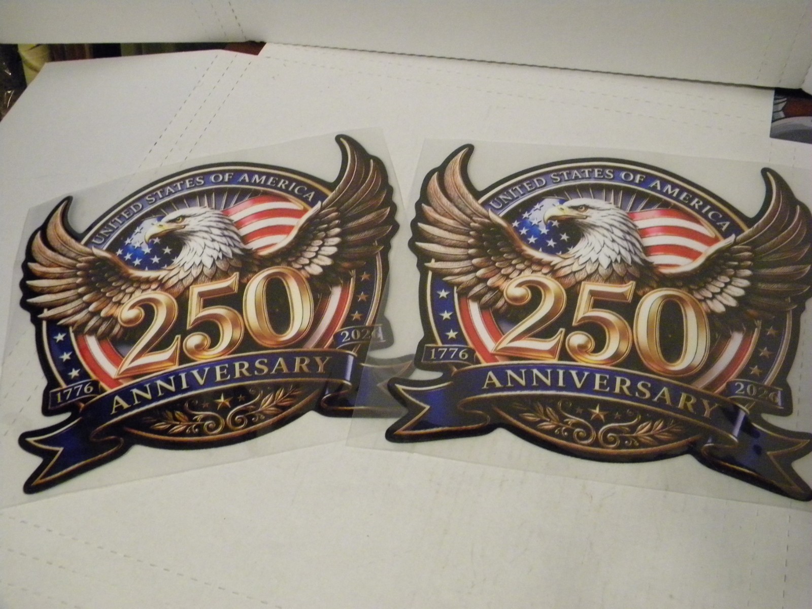 2pcs 250th Anniversary USA Car Decal Sticker, USA Patriotic 4th of 250th Usa 8&Prime;