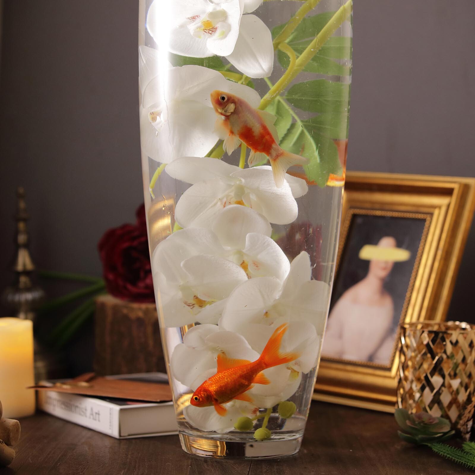31&Prime; tall Clear Cylindrical Glass Vase Wedding Party Events Home Centerpieces