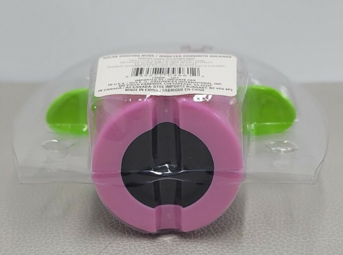 Solar DANCING LADYBUG Pink Flower Pot TOY Sunlight Powered Dancer BOBBLE HEAD