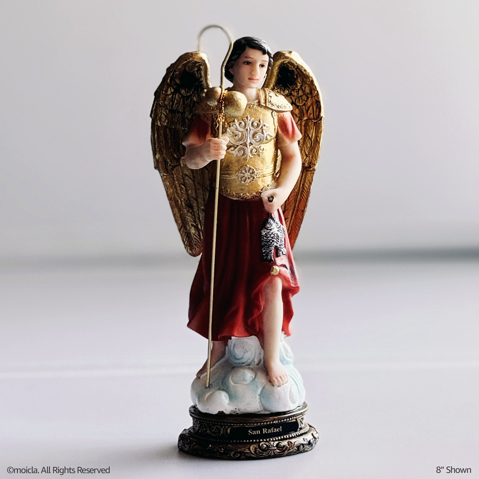 St. Raphael Archangel Resin Statue – Catholic Figurine Sizes 8&Prime; -12&Prime;