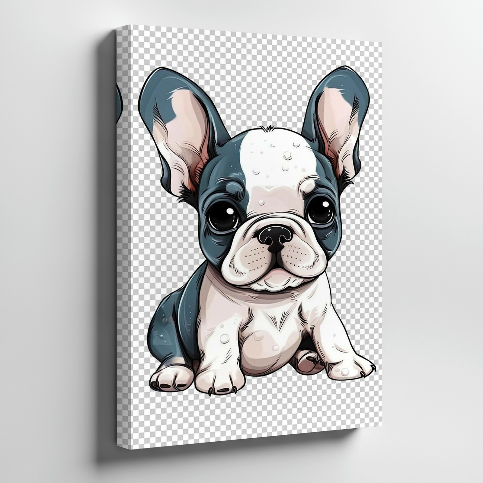 Cute French Bulldog Puppy Canvas Wall Art Nursery Decor Animal Canvas Print