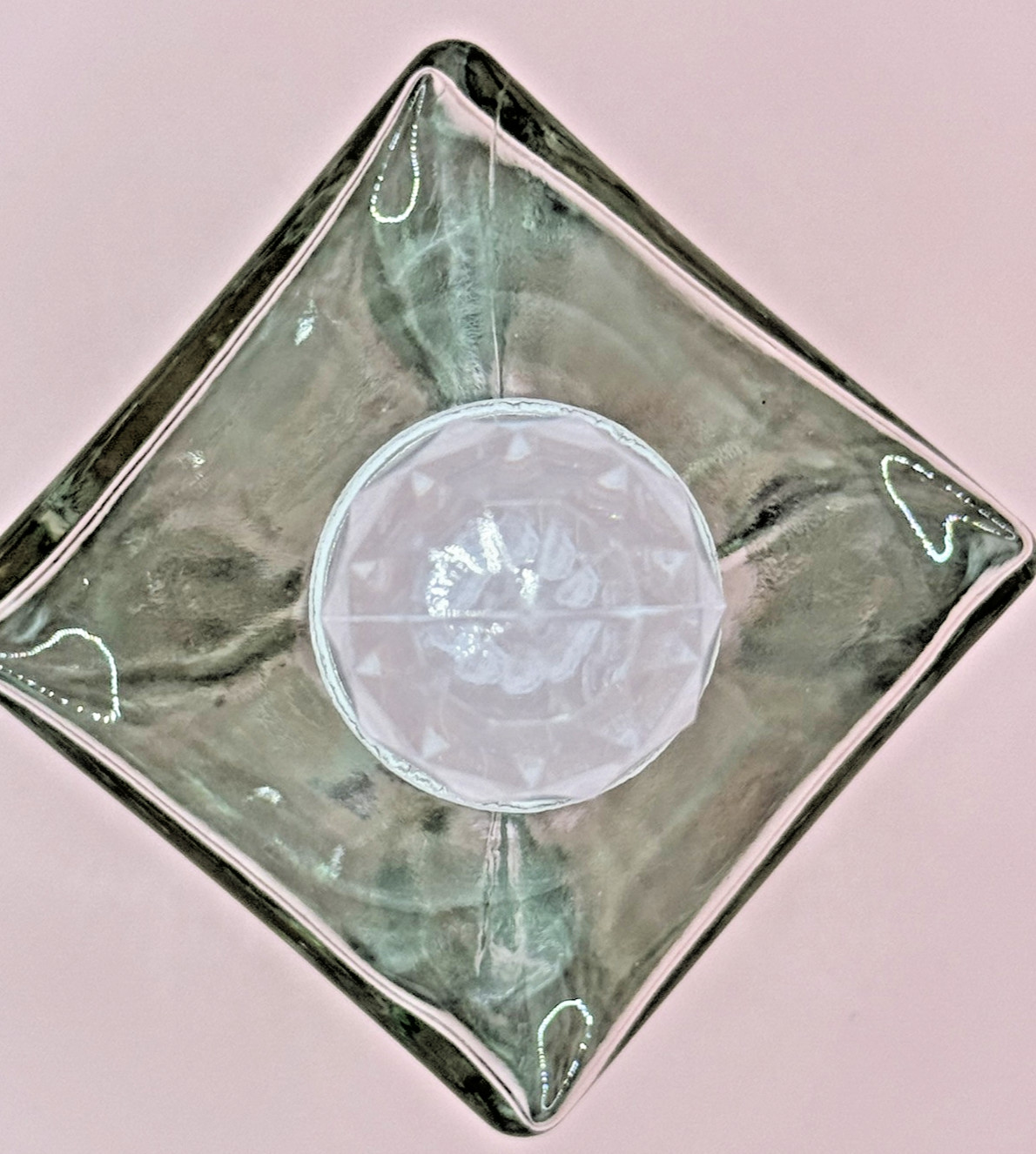 Decorative Lustrous Square Glass Bottles with Stopper, New, 5.5in x 2.25in, CUTE