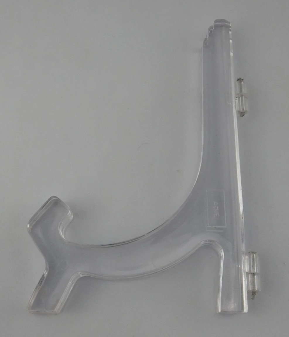 LOT 3 vtg Clear Plastic Display 6.5in Easel Stands Acme Plate Book Photo