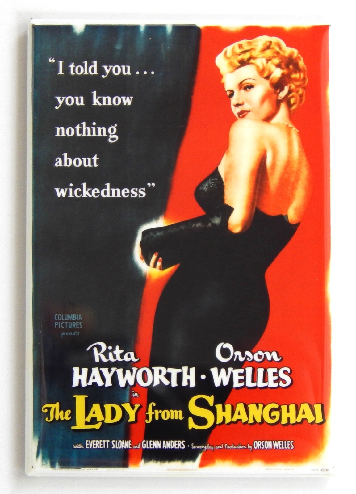 The Lady from Shanghai FRIDGE MAGNET movie poster