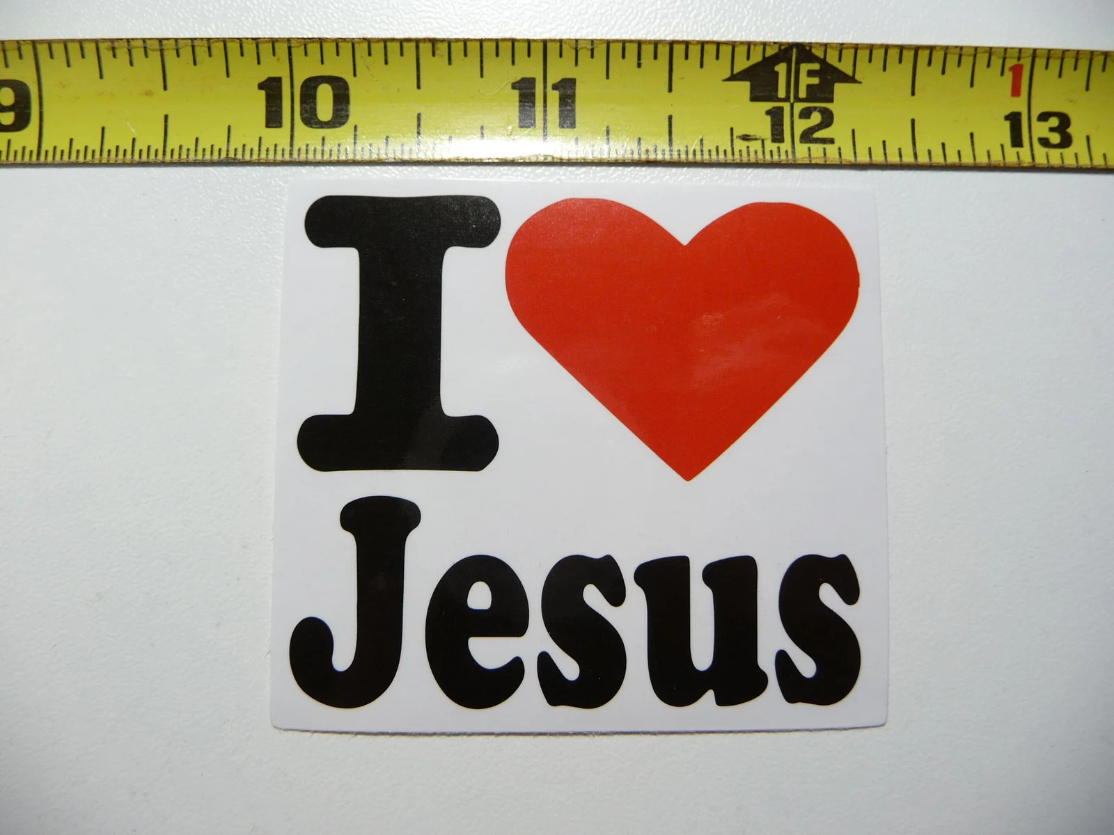 SQUARE I LOVE JESUS HEART SMALL STICKER DECAL CHURCH CHRISTIAN FAITH BELIEF