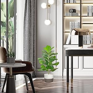 Artificial Fiddle Leaf Fig Tree/Faux Ficus Lyrata for Home Office Decoration,