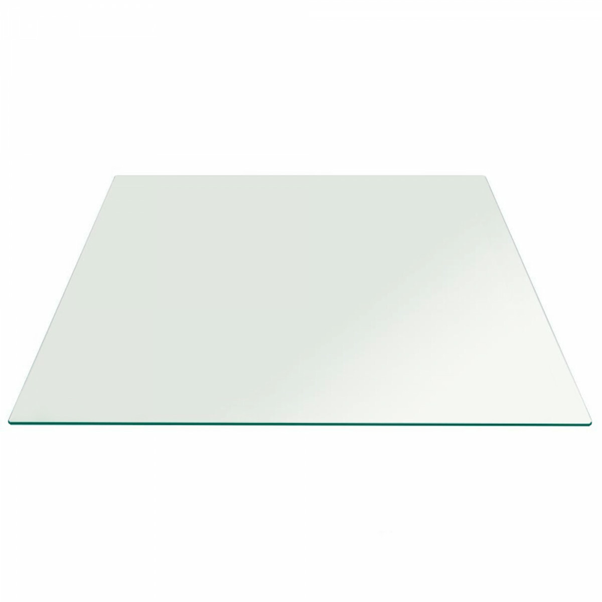Square Table Top Replacement 36 Inch Flat Polish Edge 1/2&Prime; Clear Tempered Glass